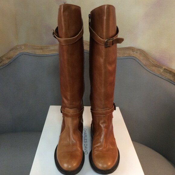 Charles David Italian leather riding boots - Picture 4 of 10
